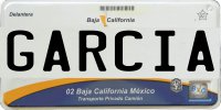 Mexico Baja California Photo License Plate