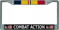 Combat Action Chrome License Plate Frame