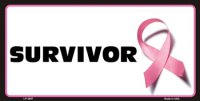 Survivor Breast Cancer License Plate