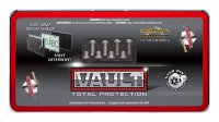 Vault Red / Clear ABS Plastic License Plate Frame