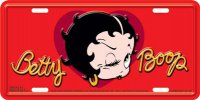 Betty Boop Metal License Plate