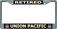 Union Pacific Retired Chrome License Plate Frame