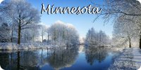 Minnesota Winter Scene Photo License Plate