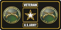 U.S. Army Veteran Military Police Photo License Plate