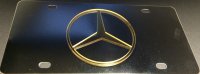 Mercedes Gold Logo Stainless Steel License Plate