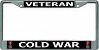 Cold War Veteran Chrome License Plate Frame