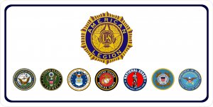 American Legion Photo License Plate