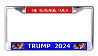 Trump 2024 The Revenge Tour Chrome License Plate Frame