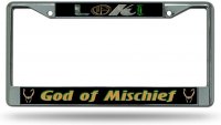 Loki God Of Mischief Chrome License Plate Frame