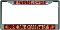 Elite One Percent U.S. Marine Corps Veteran Chrome Frame