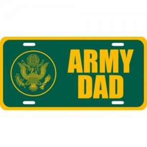 Army Dad Metal License Plate