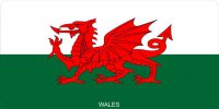 Wales Flag Photo License Plate