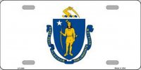 Massachusetts State Flag Metal License Plate