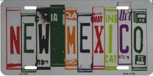New Mexico Cut Style Metal License Plate