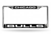 Chicago Bulls Laser Chrome License Plate Frame