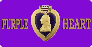 Purple Heart Photo License Plate