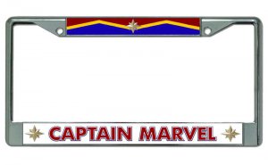 Captain Marvel #2 Chrome License Plate Frame