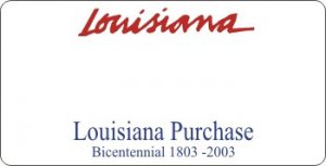 Design It Yourself Louisiana State Look-Alike Bicycle Plate #2
