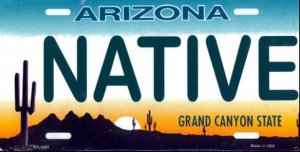 Arizona "Native" Metal License Plate