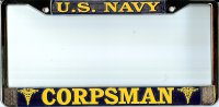 U.S. Navy Corpsman License Plate Frame