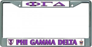 Phi Gamma Delta Chrome License Plate Frame