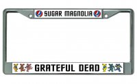 Grateful Dead Sugar Magnolia Chrome License Plate Frame