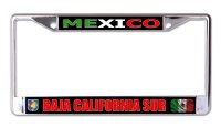 Mexico Baja California Sur Chrome License Plate Frame