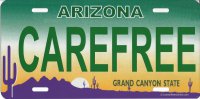 Arizona Carefree Photo License Plate