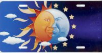 Sun & Moon License Plate