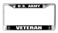 U.S. Army Veteran Chrome License Plate Frame