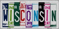 Wisconsin Cut Style Metal License Plate