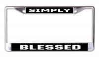 Simply Blessed #3 Chrome License Plate Frame