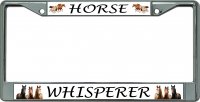 Horse Whisperer Chrome License Plate Frame