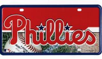 Philadelphia Phillies Metal License Plate