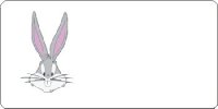 Offset Bugs Bunny Head Bike Tag