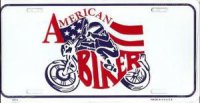 American Biker License Plate