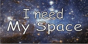 I Need My Space Galaxy Photo License Plate