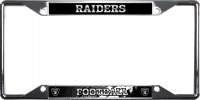 Las Vegas Raiders EZ View Chrome License Plate Frame
