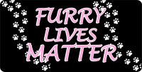 Furry Lives Matter Photo License Plate