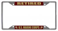 U.S. Marine Corps Retired Every State Chrome License Plate Frame