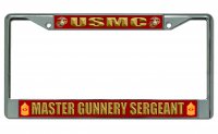 USMC Master Gunnery Sergeant Photo License Plate Frame