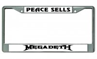 Megadeth Peace Sells Chrome License Plate Frame