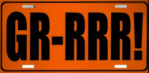 GR-RRR! Rolling Stones Photo License Plate