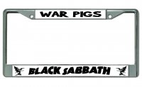 Black Sabbath War Pigs Chrome License Plate Frame