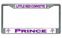 Prince Little Red Corvette Chrome License Plate Frame