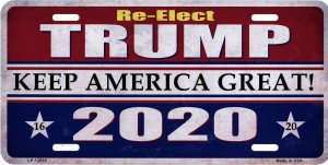Re-Elect Trump 2020 Metal License Plate
