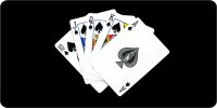 Poker Royal Flush Photo License Plate