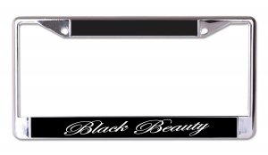 Black Beauty Chrome License Plate Frame