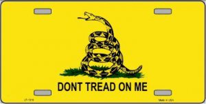 Don't Tread On Me Metal License Plate