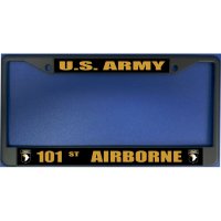 U.S. Army 101st Airborne Black License Plate Frame